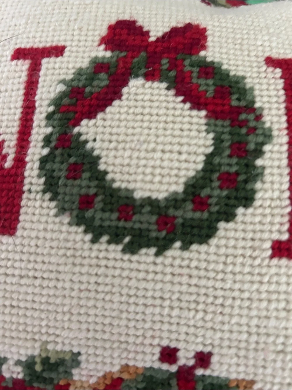 No Brand Red Noel Holiday Decorative Pillow